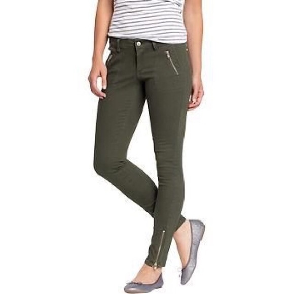 old navy green jeans